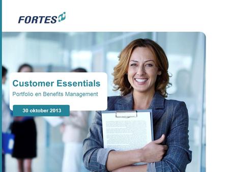 Customer Essentials Portfolio en Benefits Management 30 oktober 2013.