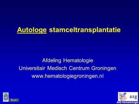 Autologe stamceltransplantatie
