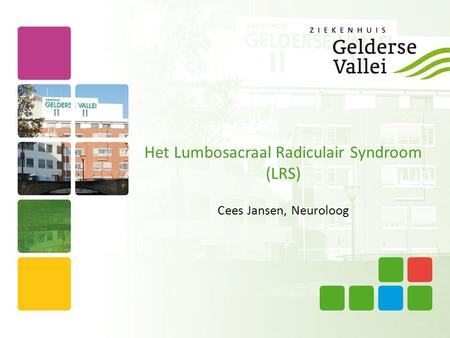 Het Lumbosacraal Radiculair Syndroom (LRS)