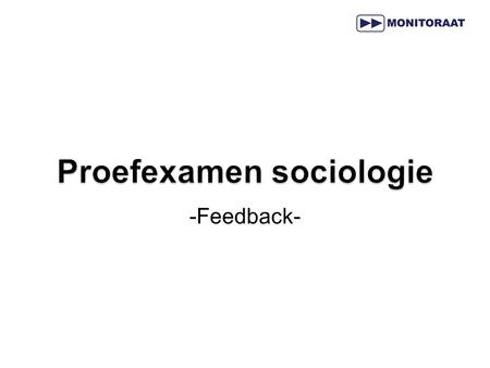 Proefexamen sociologie