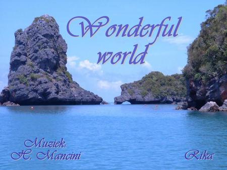 Wonderful world Rika Muziek: H. Mancini De natuur doet niets zonder doel Aristoteles.