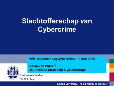 Slachtofferschap van Cybercrime