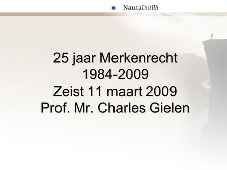 25 jaar Merkenrecht Zeist 11 maart 2009 Prof. Mr