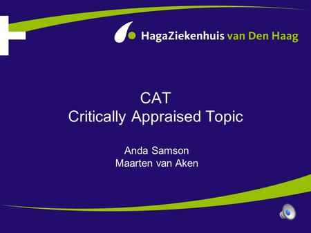 CAT Critically Appraised Topic