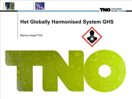 Het Globally Harmonised System GHS