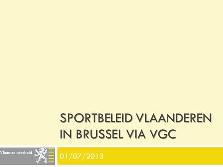 Sportbeleid Vlaanderen in Brussel via VGC