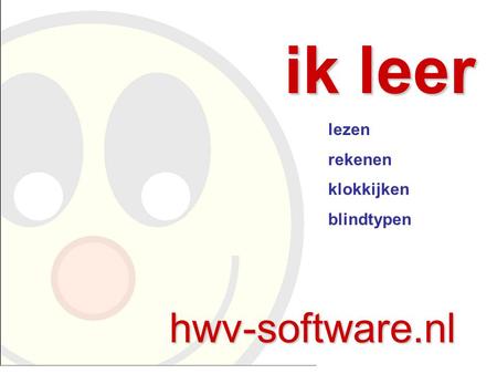 Ik leer lezen rekenen klokkijken blindtypen hwv-software.nl.