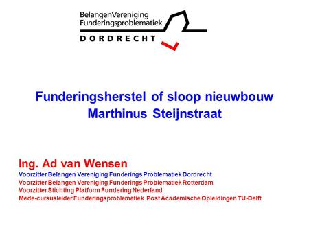 Funderingsherstel of sloop nieuwbouw Marthinus Steijnstraat