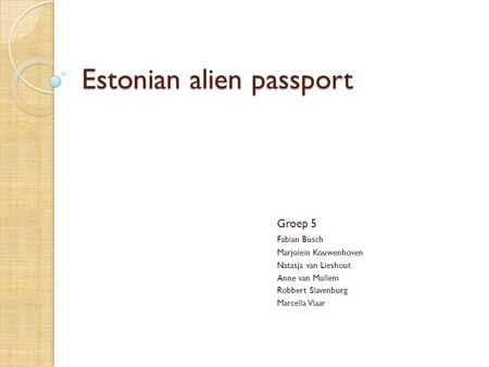Estonian alien passport