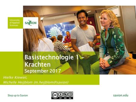 Basistechnologie 1 – Krachten September 2017