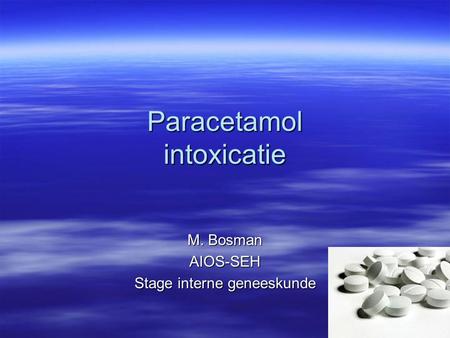 Paracetamol intoxicatie