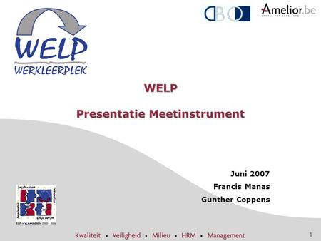 WELP Presentatie Meetinstrument