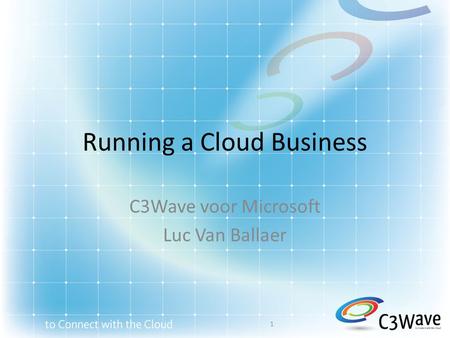 Running a Cloud Business
