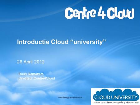 Introductie Cloud “university”
