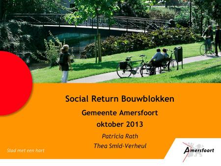 Social Return Bouwblokken Gemeente Amersfoort oktober 2013