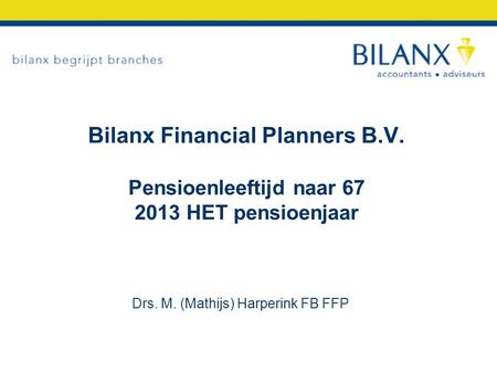 Bilanx Financial Planners B. V