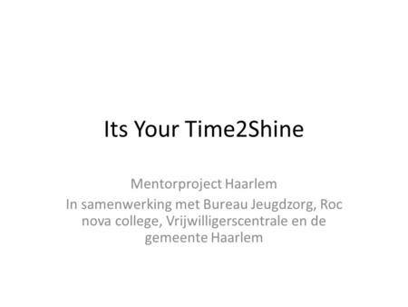 Mentorproject Haarlem