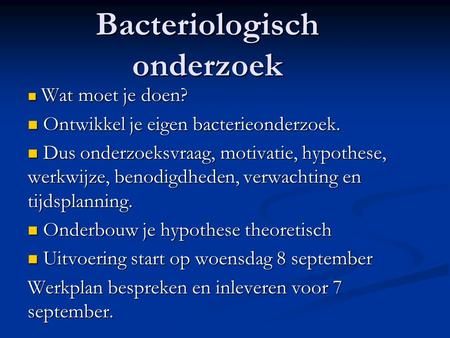 Bacteriologisch onderzoek