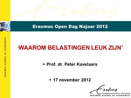 Erasmus Open Dag Najaar 2012