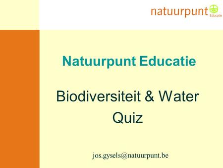 Biodiversiteit & Water Quiz