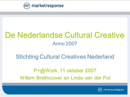 De Nederlandse Cultural Creative