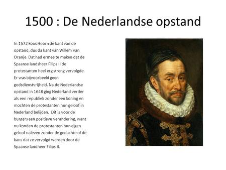 1500 : De Nederlandse opstand