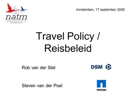 Travel Policy / Reisbeleid