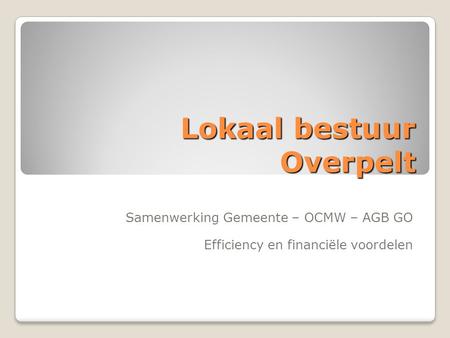 Lokaal bestuur Overpelt