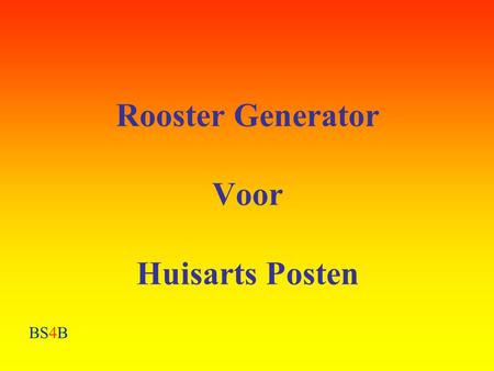 Rooster Generator Voor Huisarts Posten