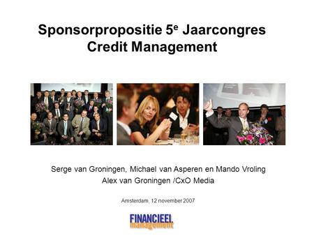 Sponsorpropositie 5e Jaarcongres Credit Management