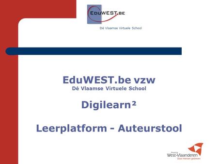 Dé Vlaamse Virtuele School Leerplatform - Auteurstool