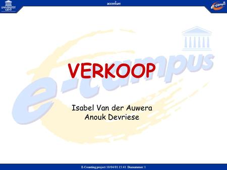 VERKOOP Isabel Van der Auwera Anouk Devriese Verkoop.