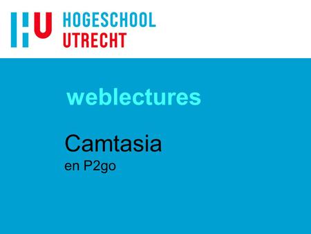 weblectures Camtasia en P2go