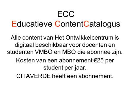 ECC Educatieve ContentCatalogus