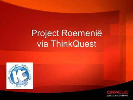 Project Roemenië via ThinkQuest.