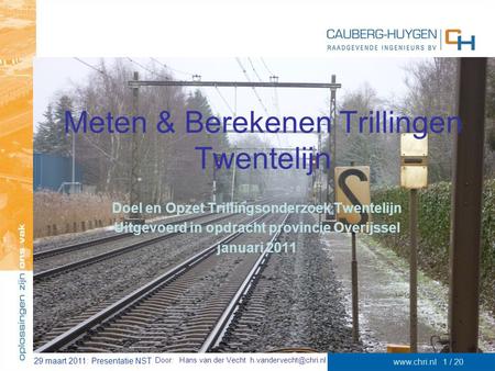Meten & Berekenen Trillingen Twentelijn