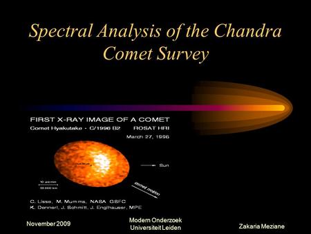 Spectral Analysis of the Chandra Comet Survey