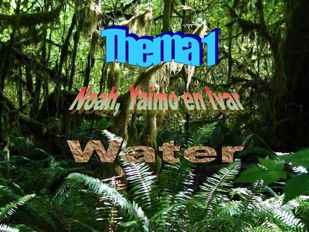 Thema 1 Noah, Yaimo en Ivar Water.
