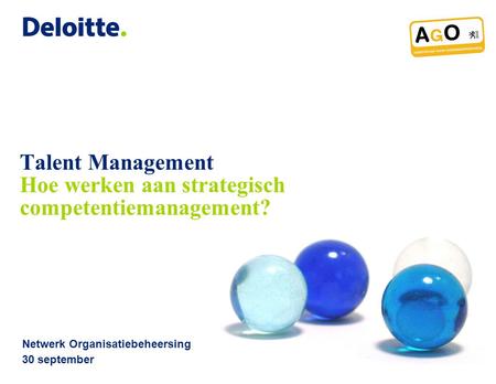 Talent Management Hoe werken aan strategisch competentiemanagement?