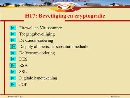H17: Beveiliging en cryptografie