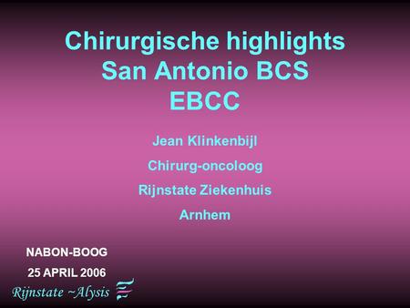 Chirurgische highlights San Antonio BCS EBCC