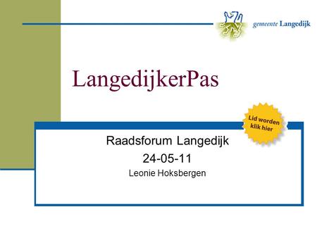 Raadsforum Langedijk Leonie Hoksbergen