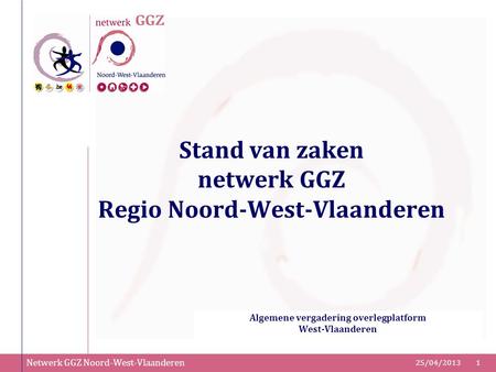 Stand van zaken netwerk GGZ Regio Noord-West-Vlaanderen
