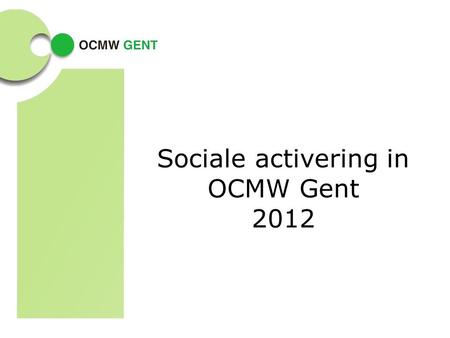 Sociale activering in OCMW Gent