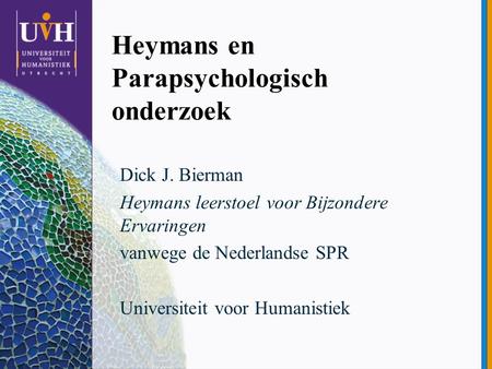 Heymans en Parapsychologisch onderzoek