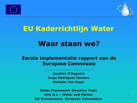 EU Kaderrichtlijn Water