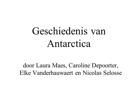 Geschiedenis van Antarctica