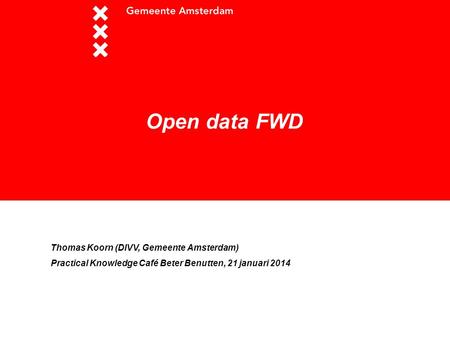 Open data FWD Titel presentatie
