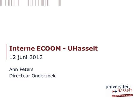 Interne ECOOM - UHasselt