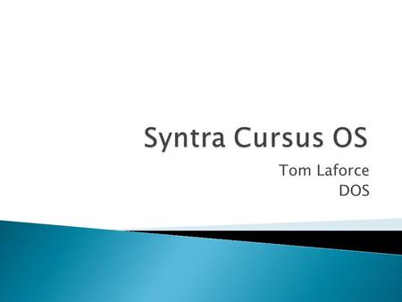 Syntra Cursus OS Tom Laforce DOS.